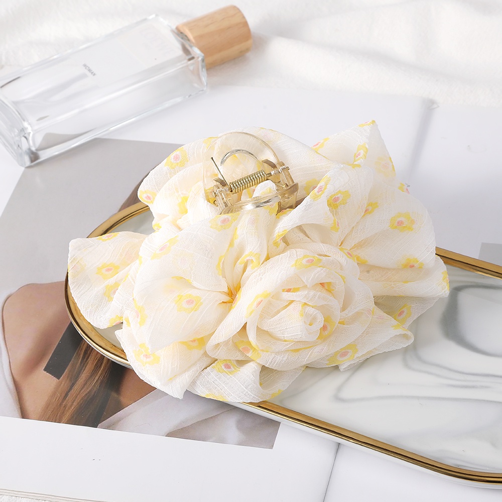 Haimeikang Kẹp Tóc Nơ Lưới Kích Thước Lớn Hai Mặt Ngọt Ngào Cho Nữ