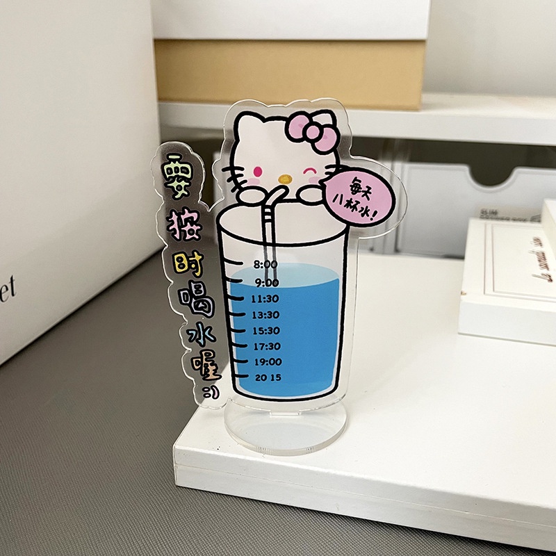 Giá Đỡ Giấy Ghi Chú / Nước Uống Để Bàn Bằng Acrylic Họa Tiết Sanrio Kulomi Pochacco Sáng Tạo Dễ Thương