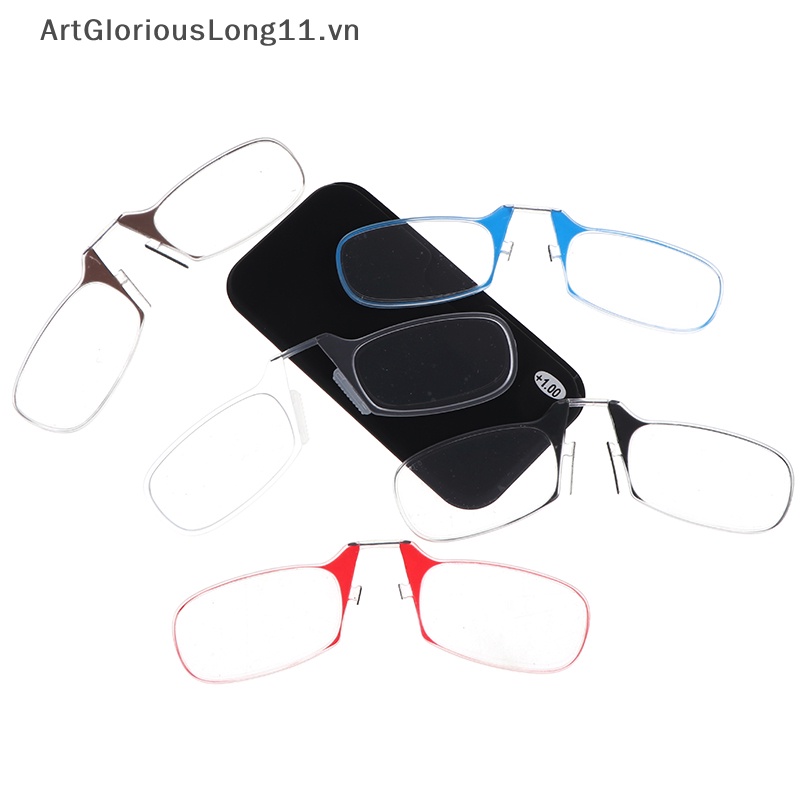 1 Kính Đọc Sách Siêu Mỏng Có Kẹp Mũi Tiện Dụng Unisex