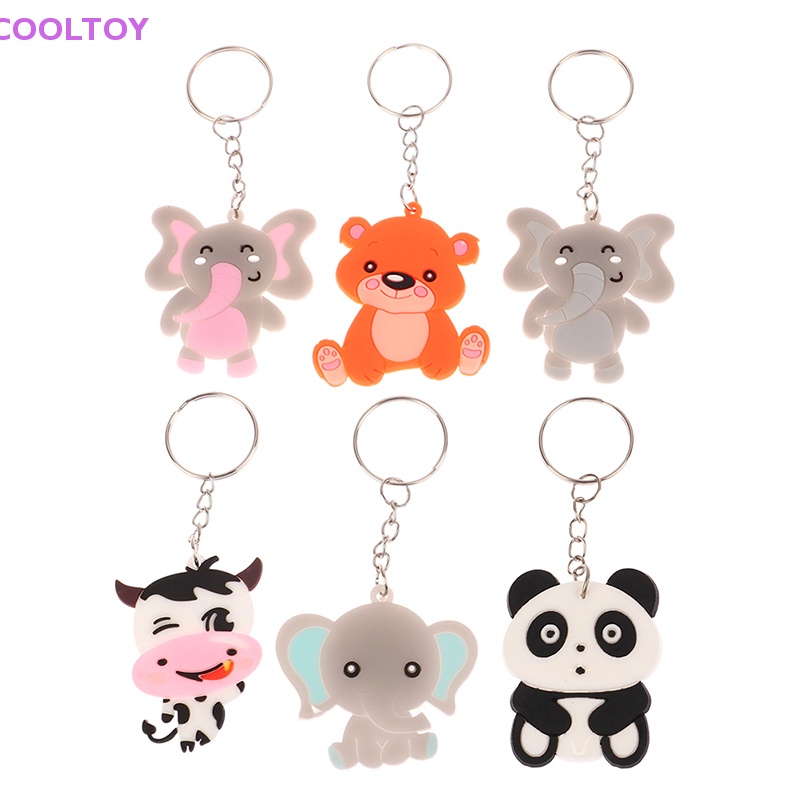 1 Vỏ Silicon PVC Mềm Bọc Chìa Khóa Hình Động Vật Hoạt Hình Dễ Thương