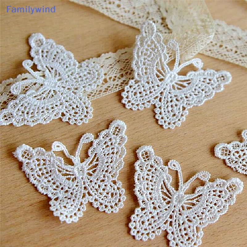 Miếng Vá Ren Thêu Hình Bướm Phụ Kiện Trang Trí Quần Áo Đám Cưới Mới well