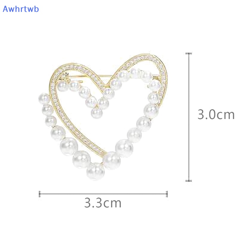 Ghim Cài Áo Hình Trái Tim Đính Đá Thời Trang Mới