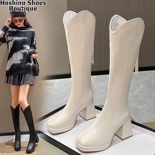 Giày bốt cao gót Doris Diary dày dặn thoáng khí thời trang Hàn Quốc cho nữ
