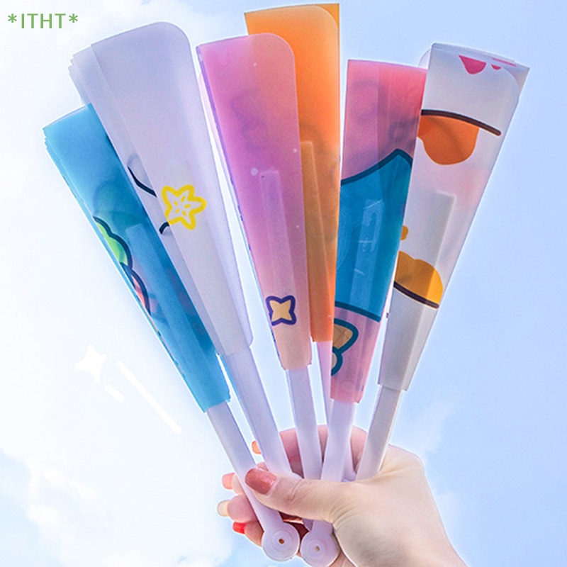 Quạt Xếp Mini Bằng Nhựa Họa Tiết Hoạt Hình Dễ Thương Thời Trang Mùa Hè Cho Nữ Mới