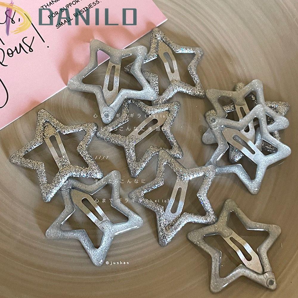 Kẹp Tóc Ngôi Sao DANILO Đơn Giản Phong Cách Retro|Kẹp Tóc Hình Ngôi Sao Năm Cánh Lấp Lánh Cho Nữ