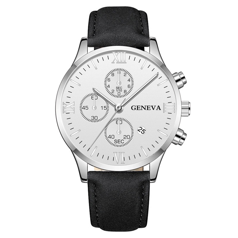 Đồng Hồ Quartz Geneva Năm 2023 Họa Tiết La Mã Với Dây Đeo Da