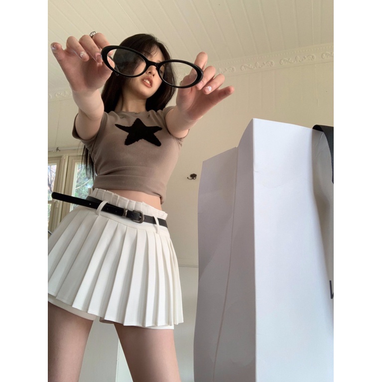 Áo baby tee Thun croptop Cotton Ngắn Tay Ôm Dáng Phong Cách Retro Mùa Hè Cho Nữ