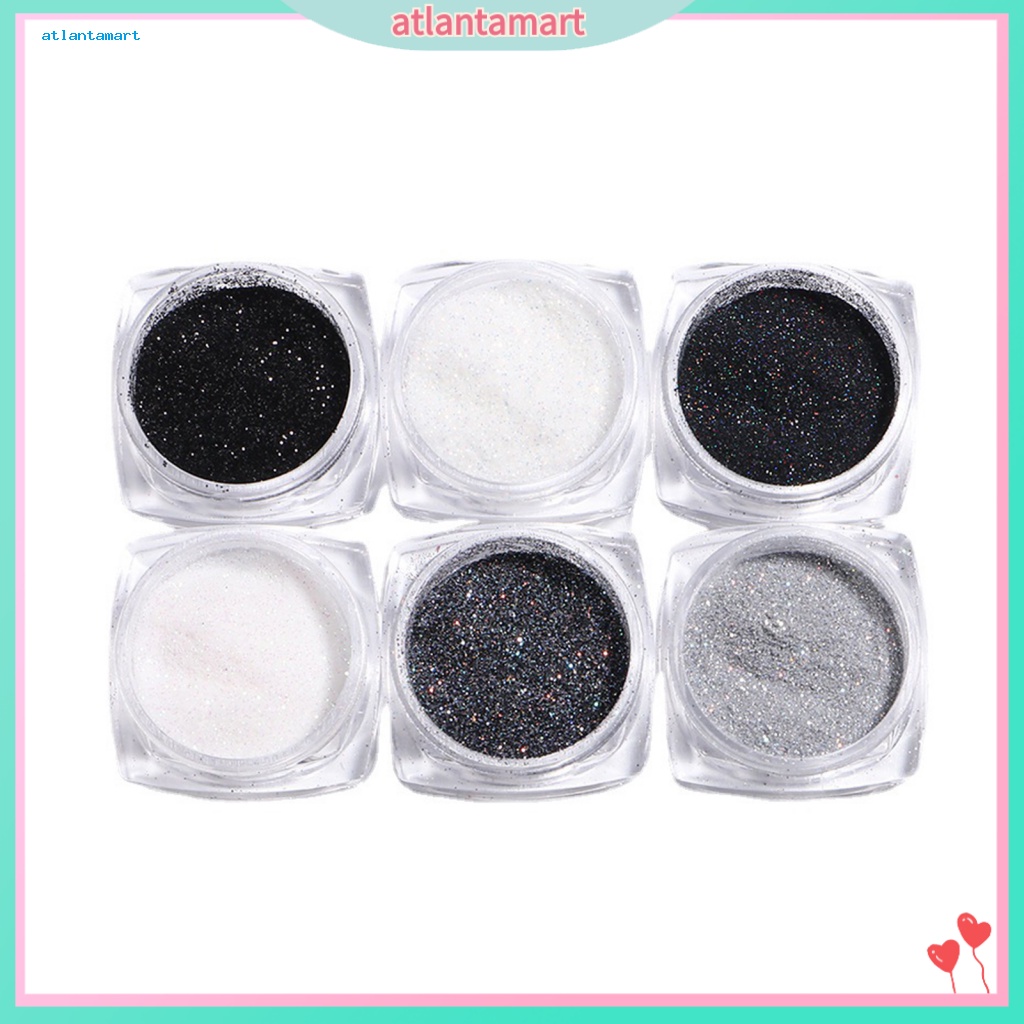 Túi Đựng Đồ Dùng Cao Cấp Tiện Dụng| 1 Set 6 Lọ Bột Kim Tuyến Lấp Lánh Dùng Trang Trí Móng Tay DIY