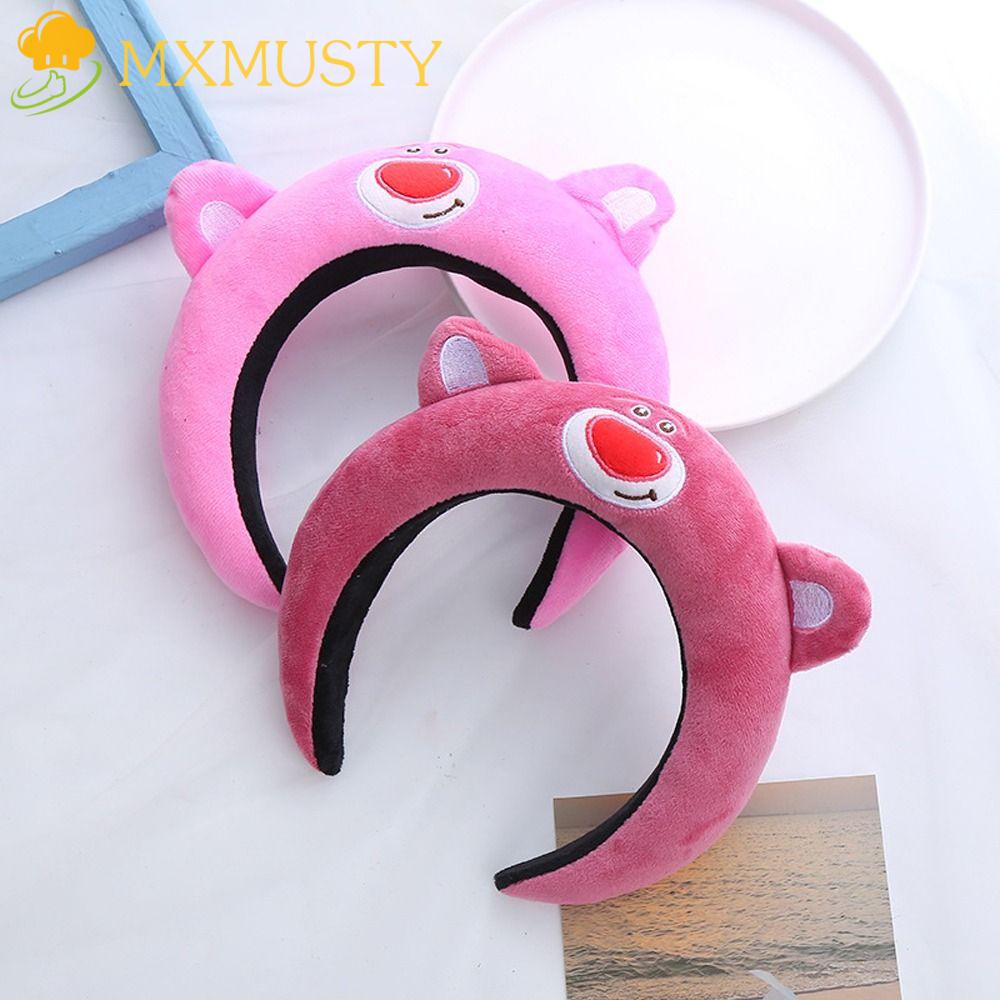 Băng Đô Cài Tóc Hình Gấu / Dâu Tây Phủ Lông Chống Trượt Kiểu Hàn Quốc Dễ Thương