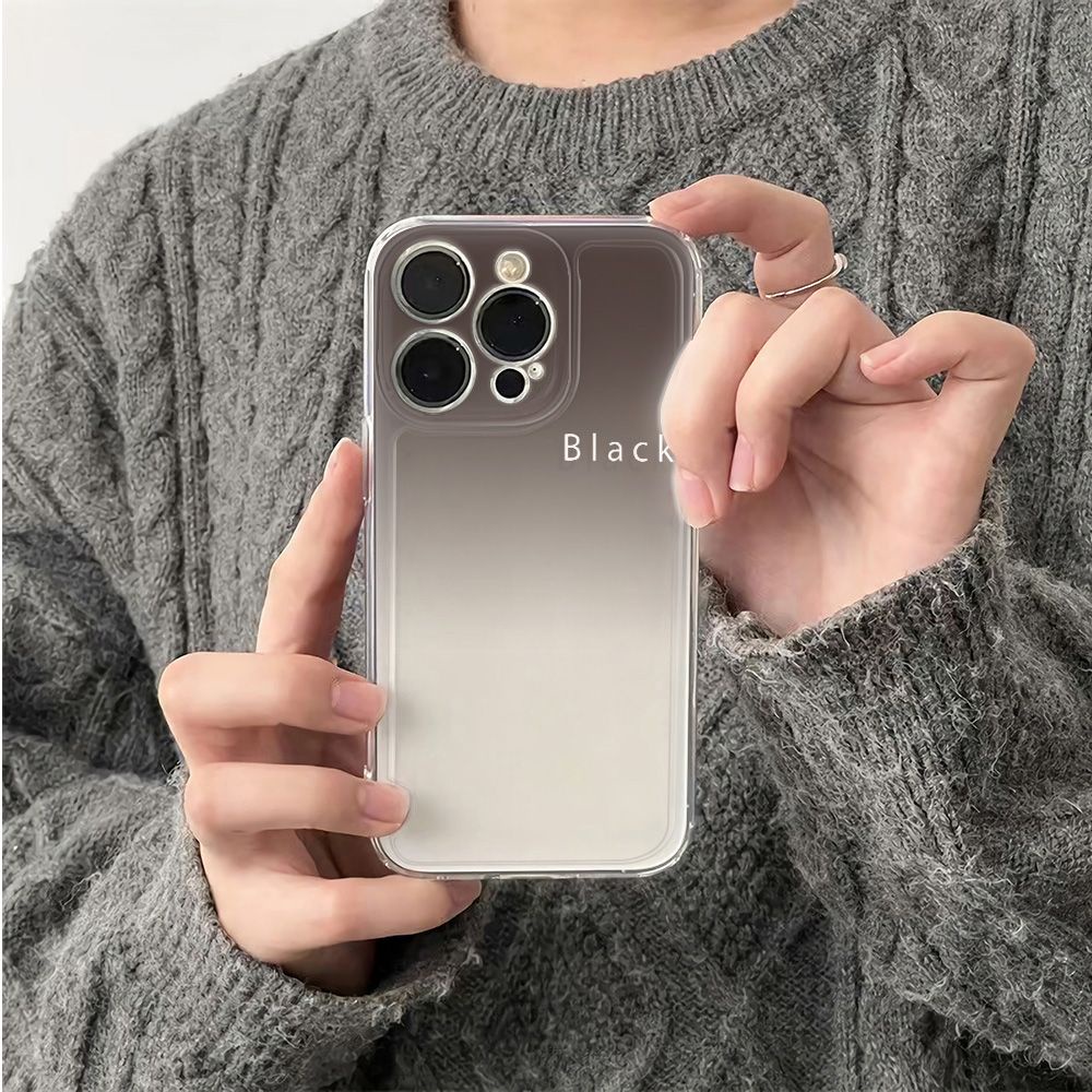 ✅Ốp Điện Thoại Mềm Chống Sốc Màu Đen Gradient Cho Iphone 11 1278 14pro 6In max13plus 8Fz