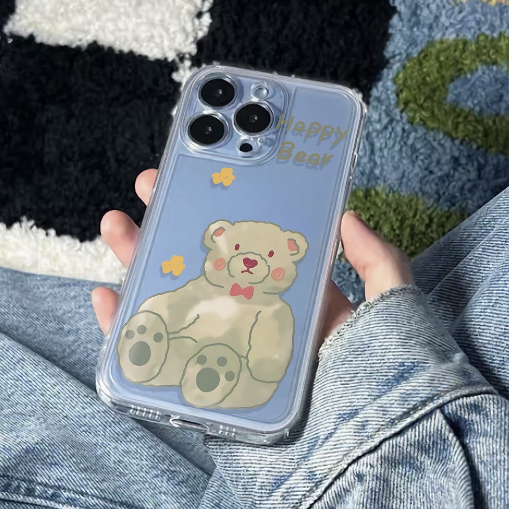 ✅Ốp Điện Thoại Mềm Chống Sốc Họa Tiết Gấu Nhỏ Dễ Thương Cho Apple Iphone 6Inmax13 11I 12 14Pro 78 KC3V