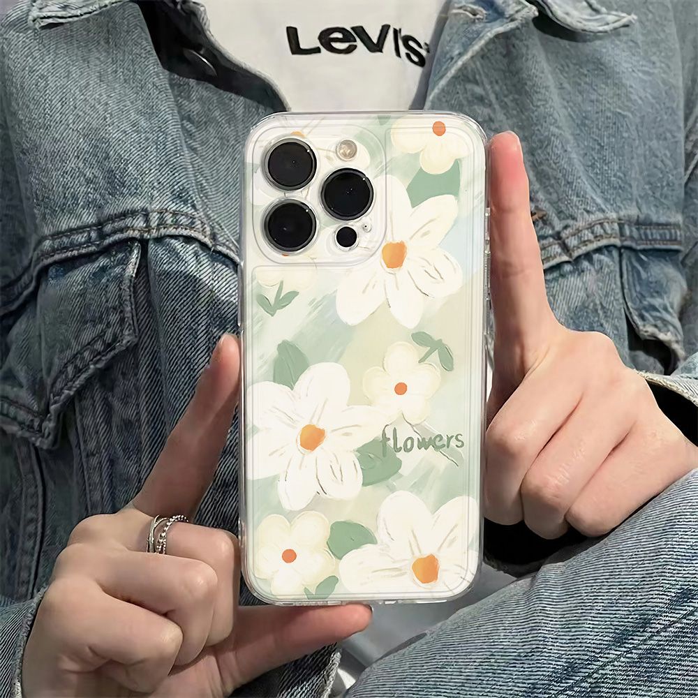 ✅Ốp Điện Thoại Mềm Chống Sốc In Hình Hoa Cúc Đơn Giản Cho Iphone 7813plus Style 14Pro6Iniphone12 max 11 0