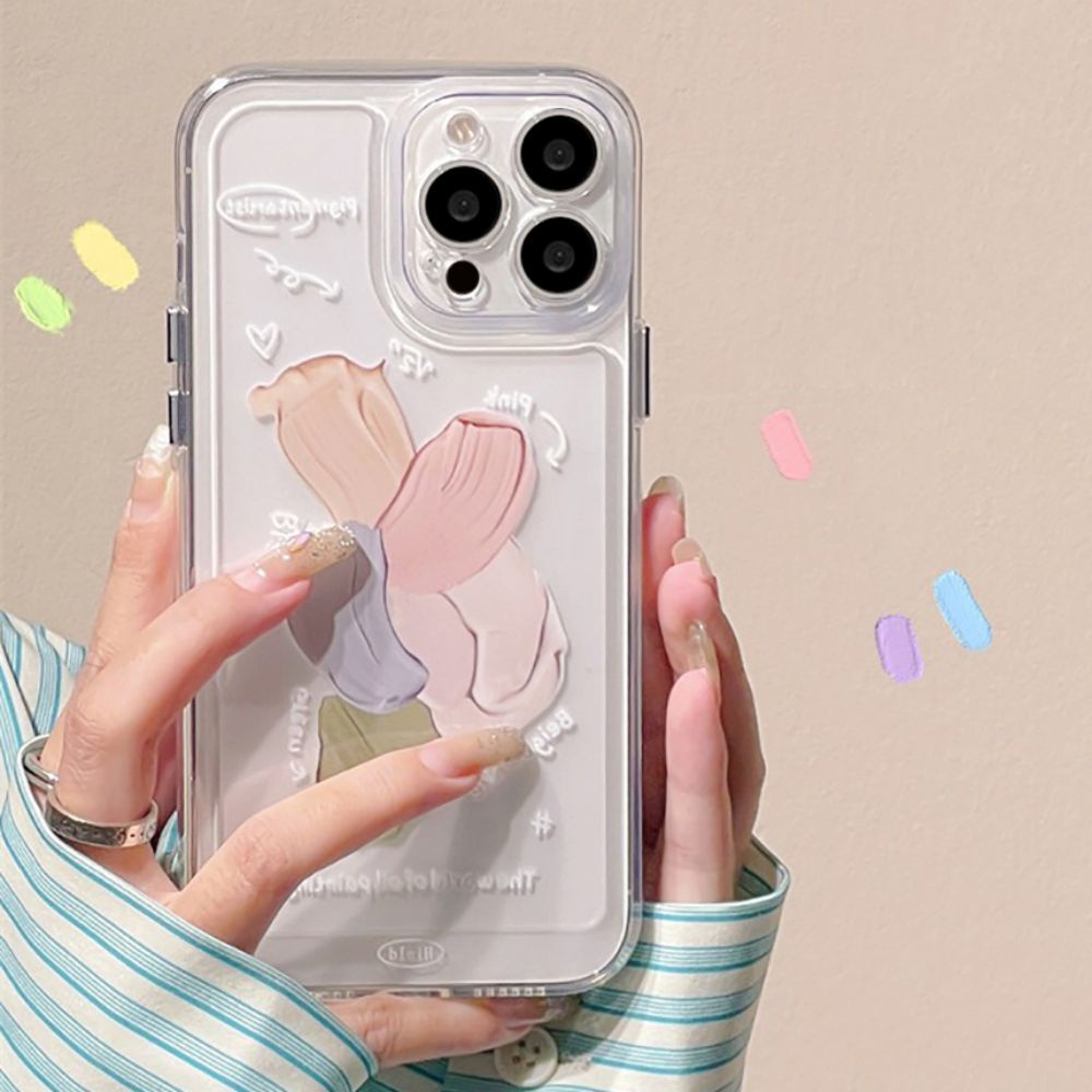 Ốp Điện Thoại TPU Mềm Chống Sốc Có Giá Đỡ Màu Graffiti Cho IPhone 14 Pro Max 13 12 11 Pro Max XS XR 7 8 Plus