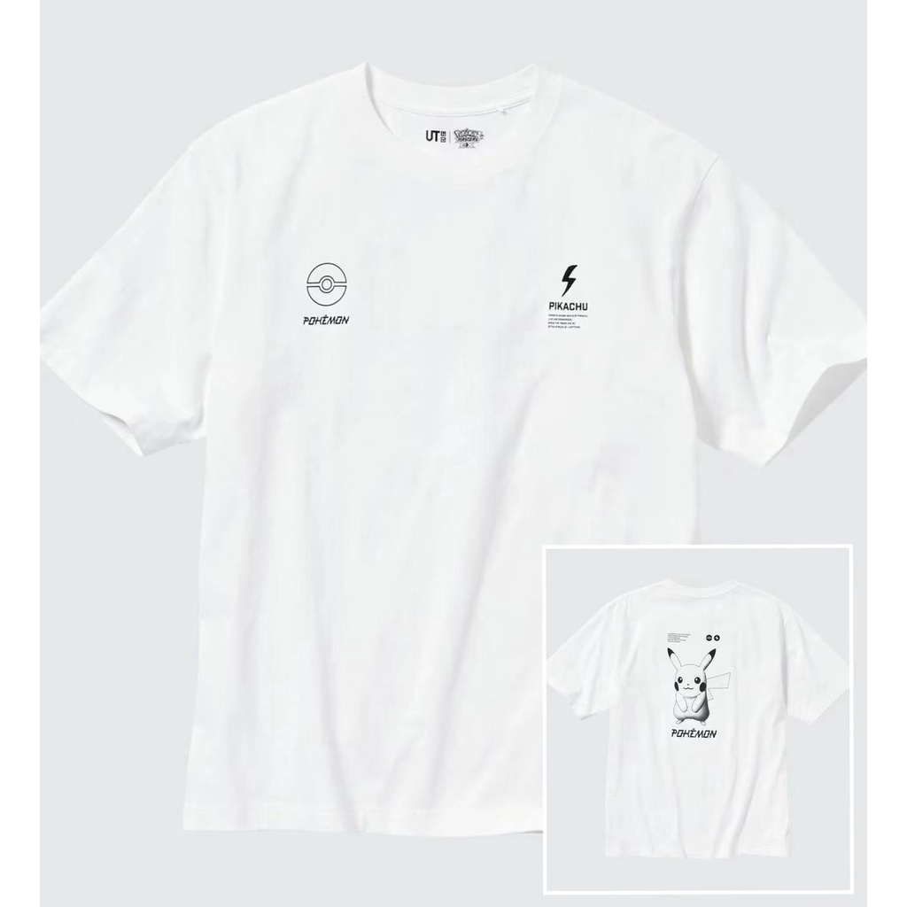 Áo Thun Uniqlo Tay Ngắn In Hoạ Tiết Pikachu Pokemon Dành Cho Nam Giới