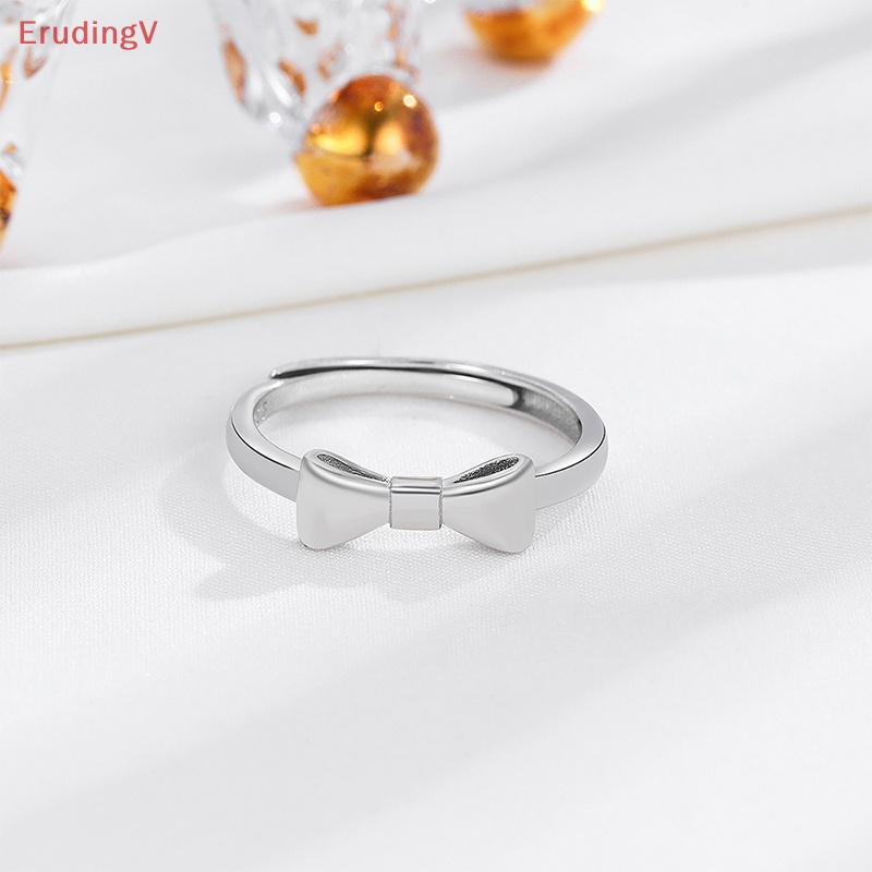 [ErudingV] Nhẫn Bạc Họa Tiết Nơ Đơn Giản Cá Tính Thời Trang Retro Cao Cấp Có Thể Điều Chỉnh Được Dành Cho Nữ [Mới]