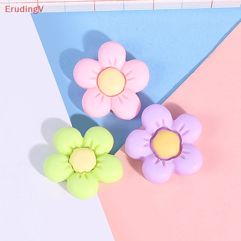 Bộ 10 Kẹp Tóc Hình Hoa Hướng Dương Bằng Nhựa Resin Chất Lượng Cao DIY