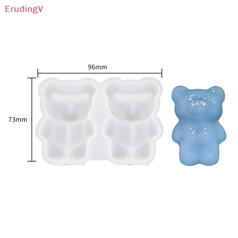 Khuôn Silicone Làm Mặt Dây Chuyền / Bông Tai / Móc Khóa Hình Chú Gấu Nhỏ Xinh