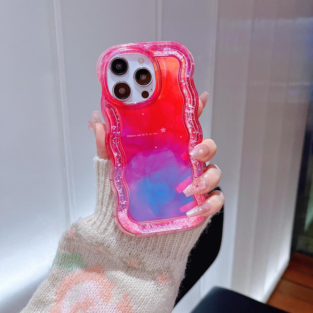 Ốp Điện Thoại TPU Mềm Trong Suốt Phối Kim Tuyến Nước Chống Sốc Cho iPhone 12 13 14 Pro Max