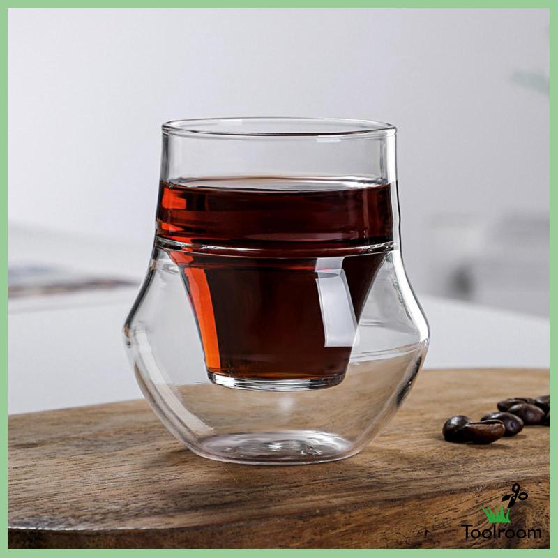 Cốc Uống Cà Phê Hai Lớp Bằng Kính Trong Suốt Dùng Cho Quán Bar / Gia Đình