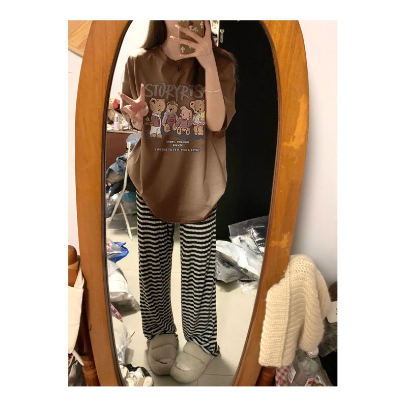 NRVP Áo Thun 100% Cotton Tay Ngắn Phong Cách Hàn Quốc Mới