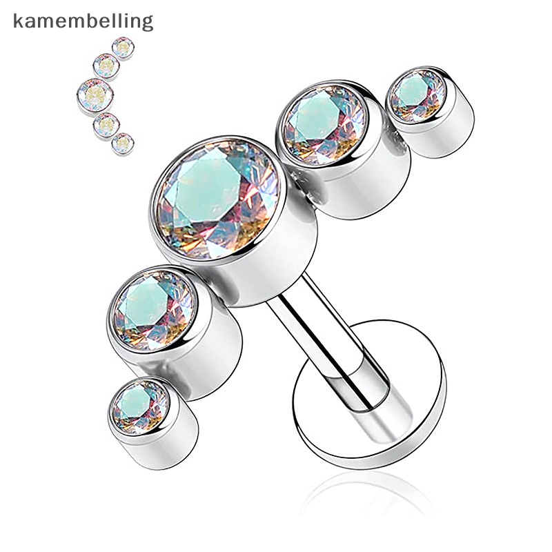 Kamembelling Phụ Kiện Trang Sức Thời Trang Hàn Móng Tay Môi Sợi Thép Không Gỉ Phong Cách Đơn Giản Dễ Phối Đồ