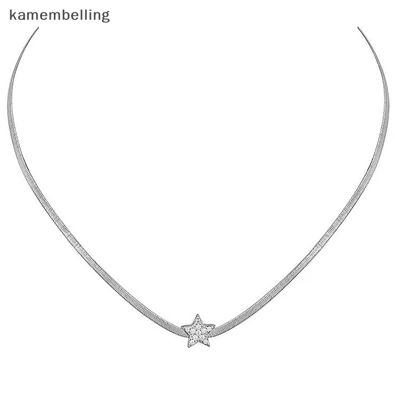 Kamembelling Vòng Cổ Choker Hình Ngôi Sao Năm Cánh Đính Đá Lấp Lánh Thời Trang Hàn Quốc Ngọt Ngào Y2K