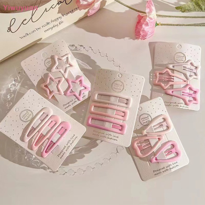 Bộ 3 Kẹp Tóc Hình Ngôi Sao Màu Hồng Thời Trang Cho Nữ