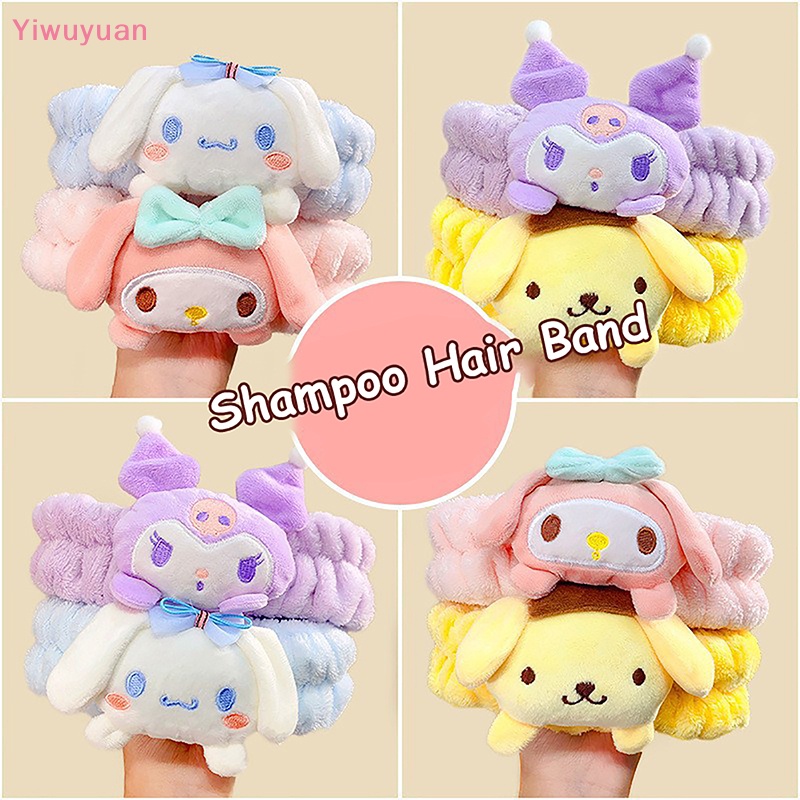 < Yiwuyuan > Dây Buộc Tóc Hoạt Hình Cinnamoroll My Melody Kuromi Plushie Dễ Thương Làm Quà Tặng Trang Điểm