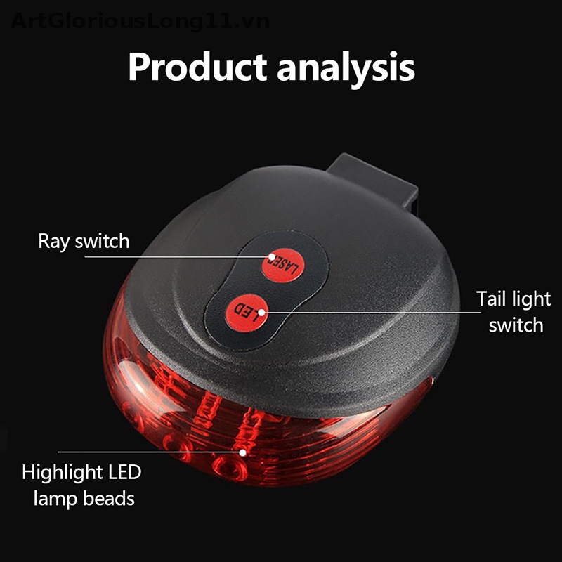 Đèn LED Cảnh Báo An Toàn Gắn Đuôi Xe Đạp Chống Nước