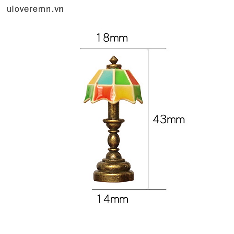 Mô Hình Đèn Bàn Mini Tỷ Lệ 1 / 12 Dùng Để Trang Trí Nhà Búp Bê