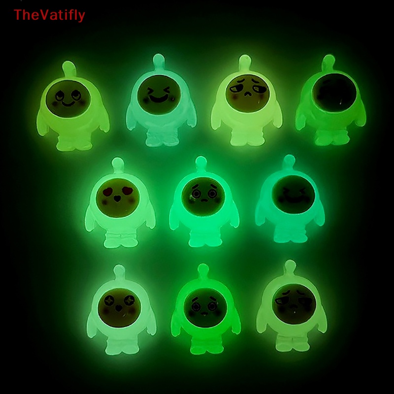 [Thevalifly] Bộ 2 Mặt Dây Chuyền / Móc Khóa Điện Thoại 3D Bằng Nhựa Resin Dạ Quang DIY