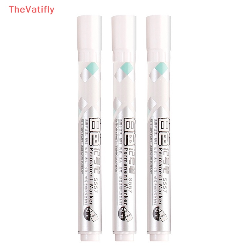 Set 1 / 3 Bút Đánh Dấu Lốp Xe Chống Thấm Nước Màu Trắng Ngòi 1.5mm