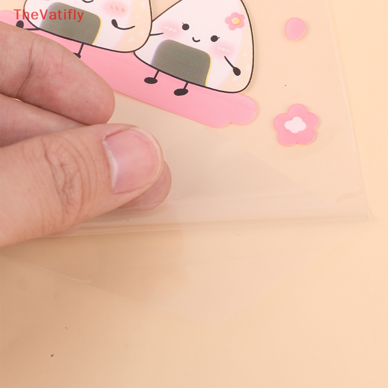 Set 50 Túi Đựng Cơm Nắm Hình Tam Giác Họa Tiết Hoạt Hình Dễ Thương