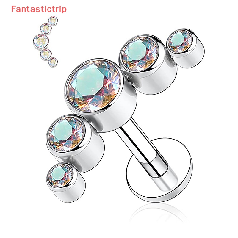 [Fantastictrip] Trang Sức Mũi Hàn Dạng Trụ Bằng Thép Không Gỉ Phong Cách Đơn Giản Dễ Phối Đồ Trang Sức Thời Trang Mới