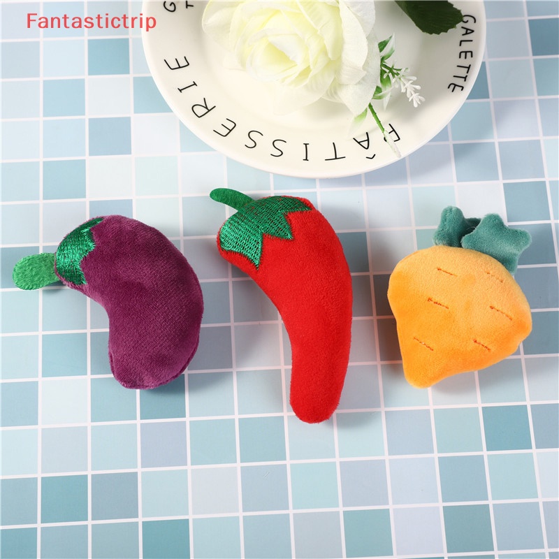 [Fantastictrip] Set 2 Ghim Cài Áo Bằng Vải Bông Hình Trái Cây Hoạt Hình Dễ Thương