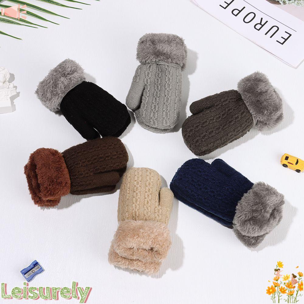 Găng Tay Giả Lông Thú Mềm Mại Dày Dặn Ấm Áp Cho Bé 1-4 Tuổi