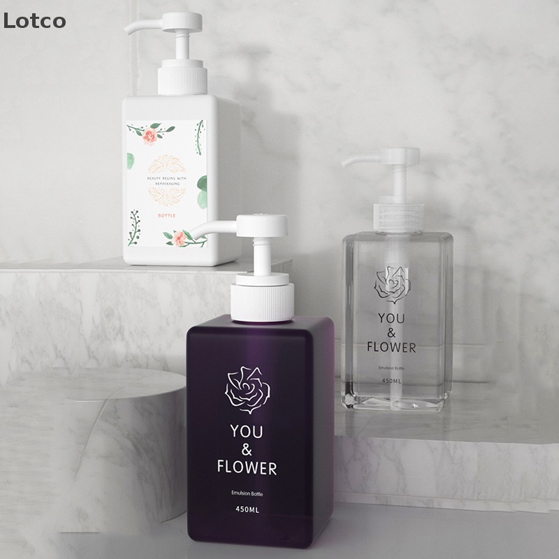 Lotco Lotion chai nhựa trong suốt rỗng xách tay dầu gội tay xà phòng chia chai VN