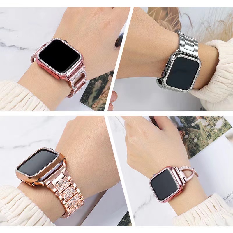 Khung Nhựa PC Màu Laser Cho Đồng Hồ Thông Minh Apple Watch 40mm 44mm 41mm 49mm 45mm 38mm 42mm series 8 7 6 SE 5 4 3 2