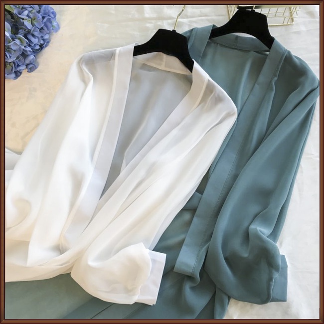 Áo Khoác Cardigan Mỏng Dáng Rộng Dài Vừa Thời Trang Mùa Hè Cho Nữ