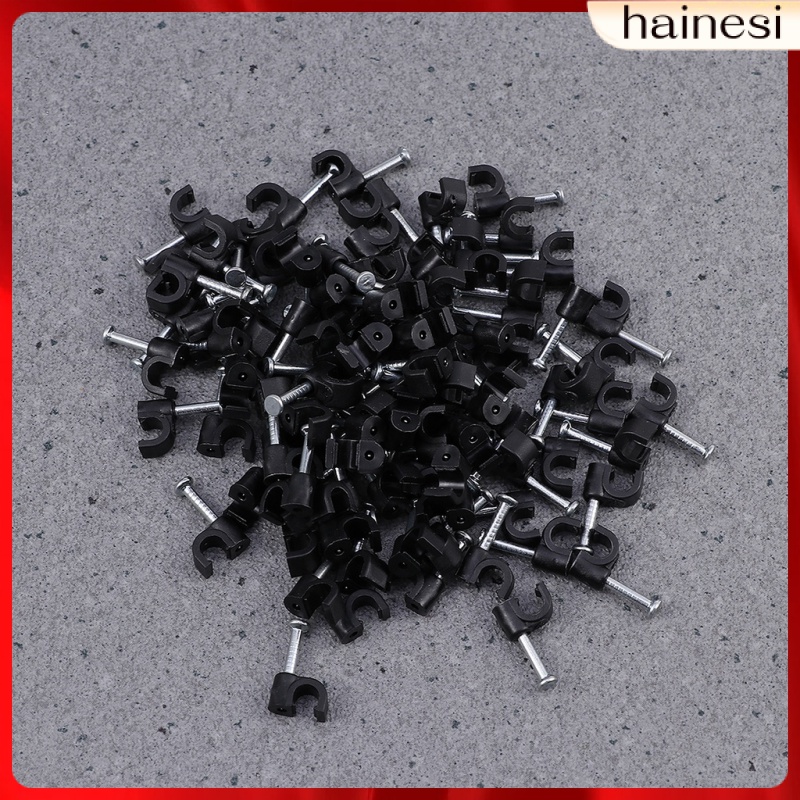 Set 100 Kẹp Cố Định Dây Cáp Đồng Trục Màu Trắng