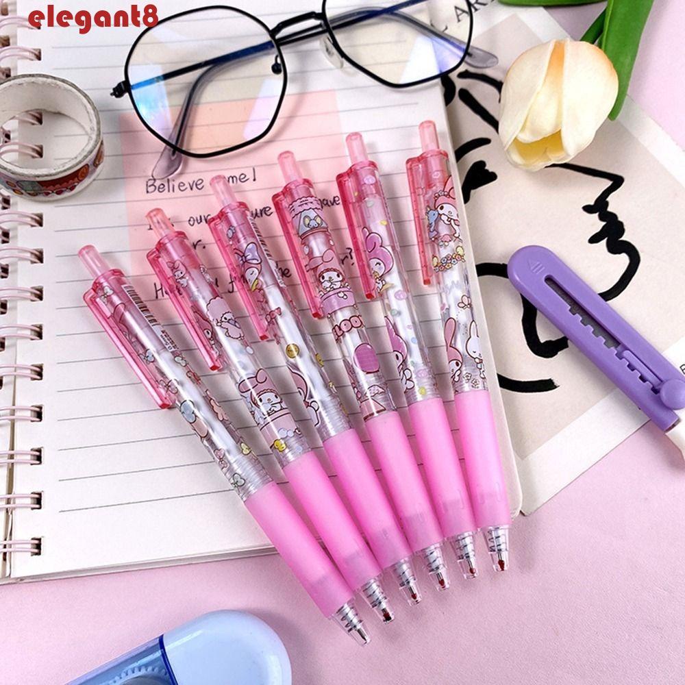 Set 6 Bút Mực Đen Họa Tiết Hoạt Hình Anime My Melody Cinnamoroll