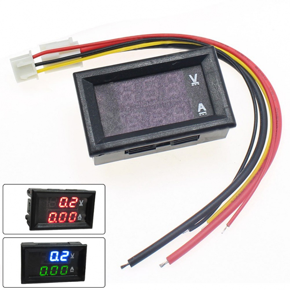 Bộ HiểN Thị Kỹ Thuật Số LED DC0-100V 10A 2 Đỏ / Xanh Dương Chất Lượng Cao