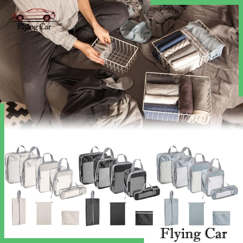 [Lzdjfmy2] 8 Khối Lập Phương Đóng Gói Thông Thoáng Cho Ba Lô Đi Làm / Kỳ Nghỉ