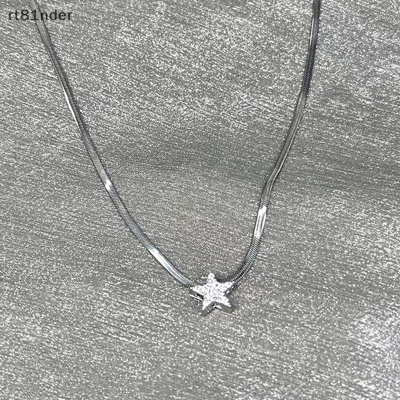 Rt Vòng Cổ Choker Hình Ngôi Sao Năm Cánh Đính Pha Lê Lấp Lánh Thời Trang Hàn Quốc Ngọt Ngào Cho Nữ Y2K n