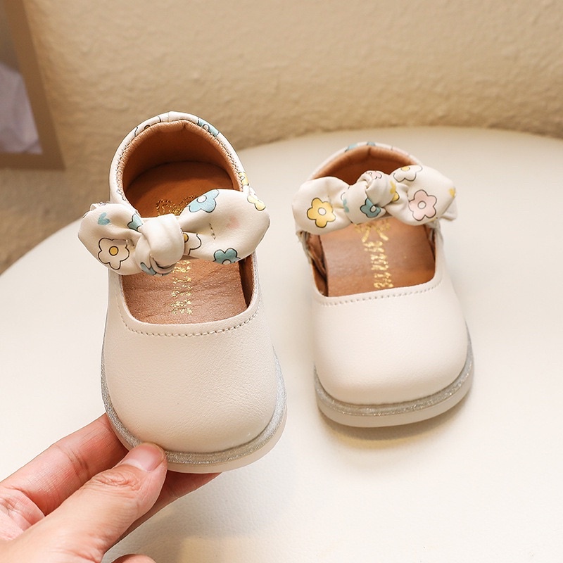 <HOT HOT>Giày công chúa đế mềm đính nơ thoáng khí phong cách Hàn Quốc  xinh xắn cho bé gái