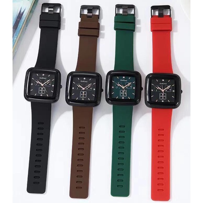 Đồng Hồ Đeo Tay Ba Vòng Bằng Silicon Chống Thấm Nước Phù Hợp Cho Học Sinh Giải Trí