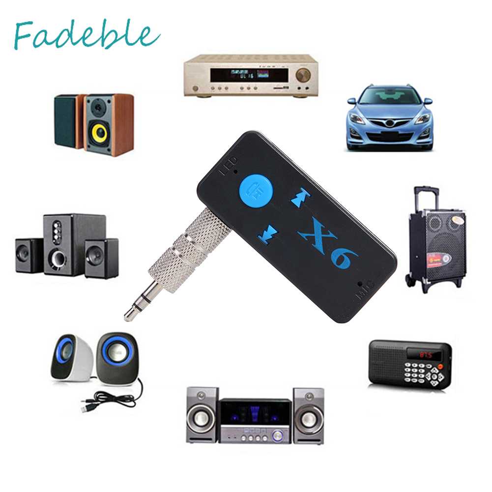 Thiết Bị Nhận Tín Hiệu Âm Thanh Bluetooth 4.2 X6 3.5mm Hỗ Trợ TF