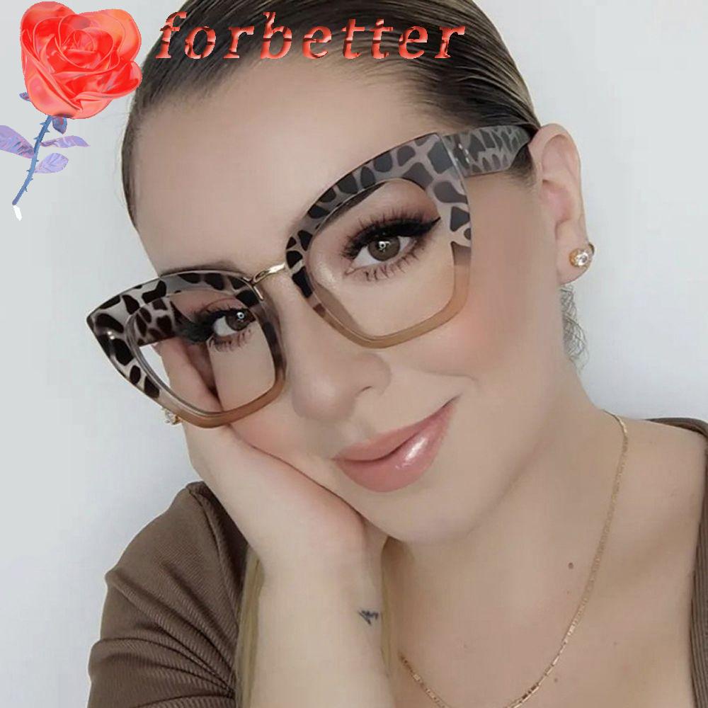 Mắt Kính Chống Bức Xạ Ánh Sáng Xanh In Họa Tiết Da Báo Phong Cách Vintage Dành Cho Nữ