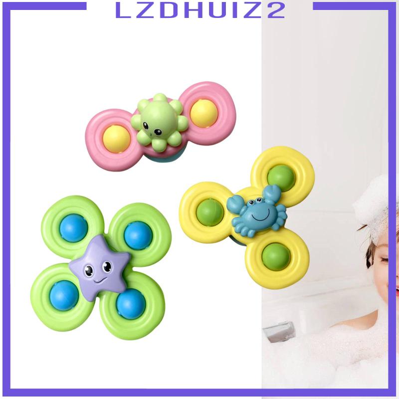 Set 3 Đồ Chơi Con Quay Hoạt Hình Có Cốc Hút Dành Cho Trẻ Em