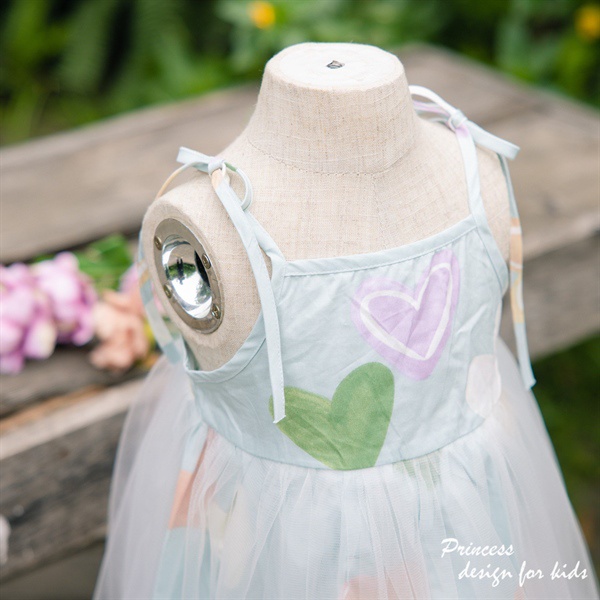 Váy thô lụa 2127 phối ren op kids